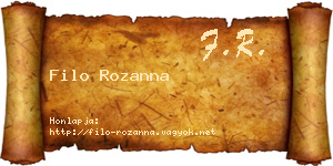 Filo Rozanna névjegykártya